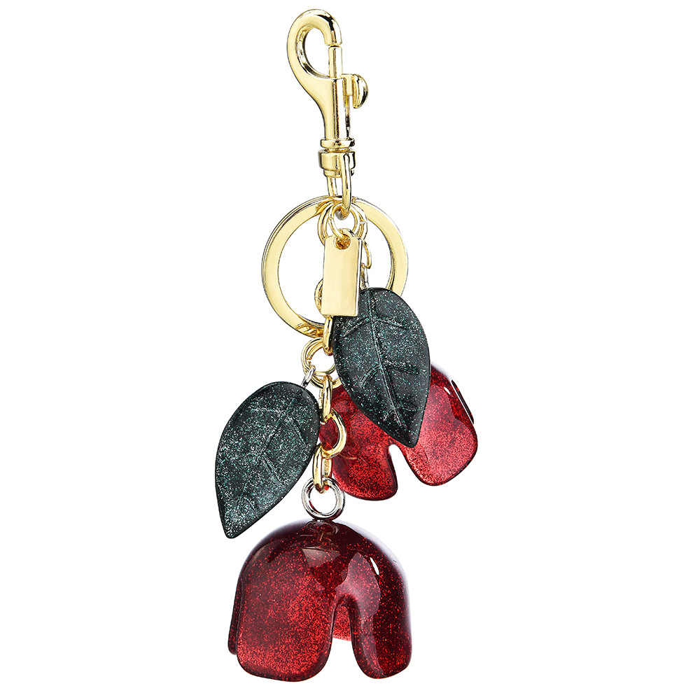 Estilo explosivo transfronterizo llavero de flor de rosa bolso de flor de cristal colgante de bolso de flor de borla femenina joyería al por mayor