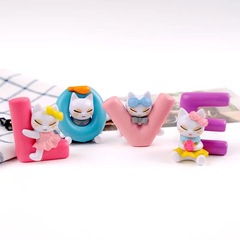 Love Cute Cat Micro Landscape Succulent Plant Stand Ornament DIY Gardening Accessory Keychain Pendant Cartoon Animal