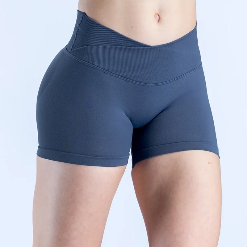 Dfyne Cross-Waist Shorts Peach Butt Seamless Knit Yoga Fitness Sports Shorts Dk142 Dfyne Cross-Waist Shorts Peach Butt Seamless Knit Yoga Fitness Sports Shorts Dk142