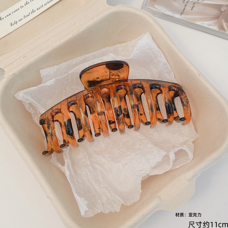 Horquilla para mujer de alta calidad clip de agarre negro tocado parte posterior de la cabeza clip de tiburón de pelo grande 2025 nueva horquilla