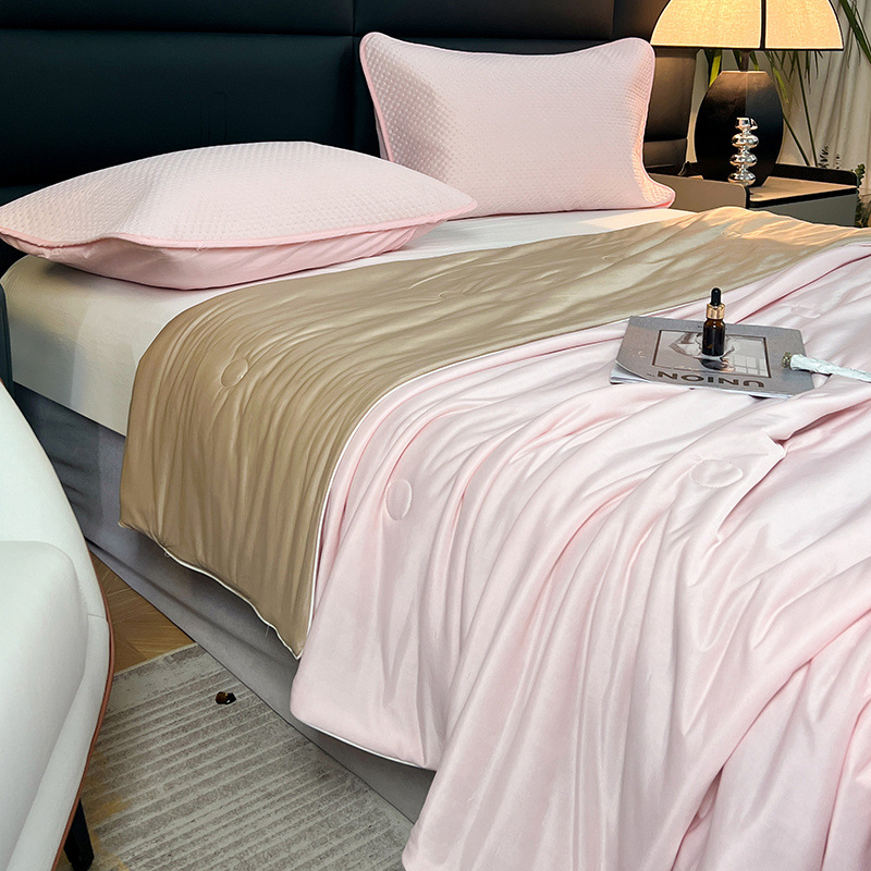 파우더 카멜 (클래스 A 베이비 급 기계 빨 시원한 실크 여름 이불)