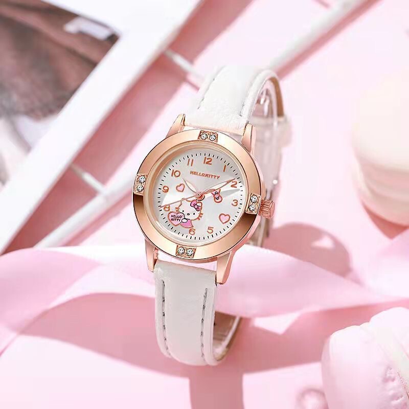 Cross-Border Live Streaming Dropshipping Kuromi Student Watch Cinnamoroll Sanrio Cute Cartoon Diamond-Encrusted Girl's Quartz Watch Cross-Border Live Streaming Dropshipping Kuromi Student Watch Cinnamoroll Sanrio Cute Cartoon Diamond-Encrusted Girl's Quartz Watch