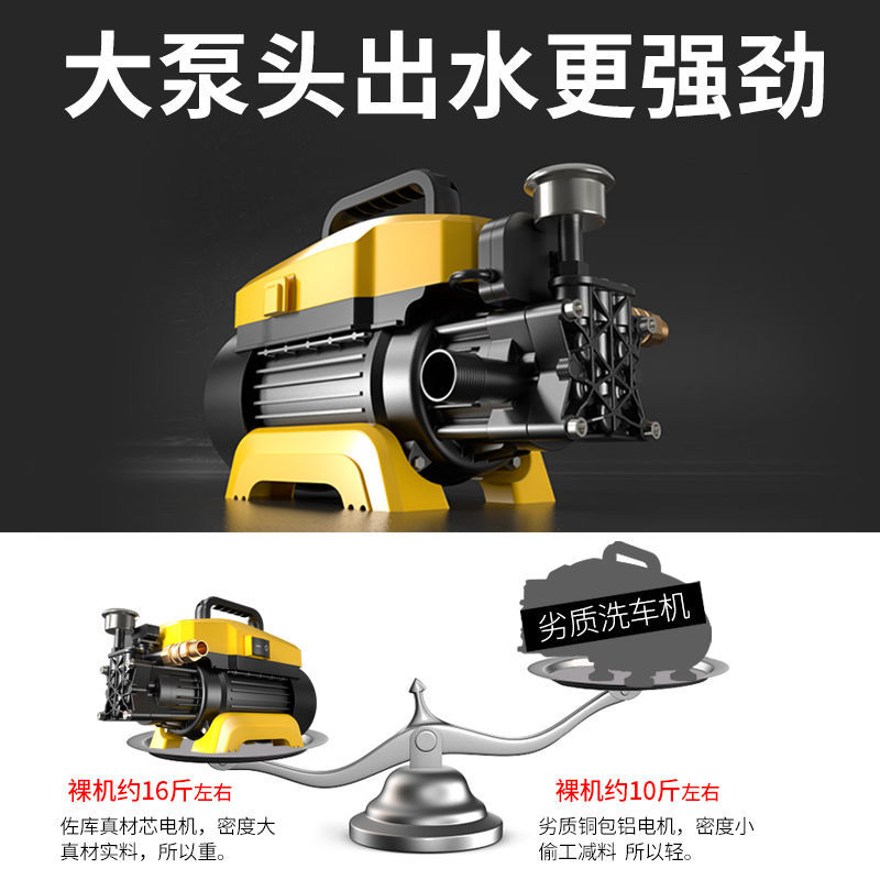 全自动高压洗车机220v家用全铜电机清洗机洗车器刷车水泵水枪便携