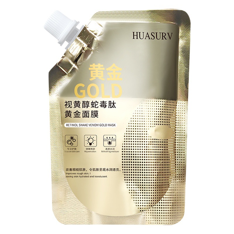 Cross-border Hua Se Retinol Snake Venom Peptide Gold Mask Hydrating Skin Care Moisturizing Cream Tear Mask Soft Mask Wholesale