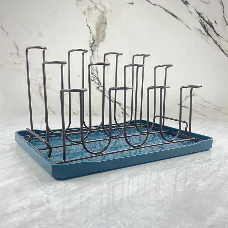 12구 높낮이 조절 컵 홀더 (커피색) + 녹색 트레이