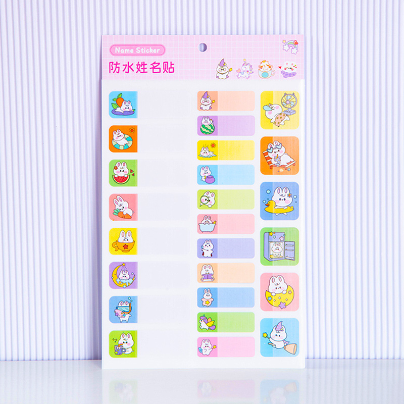 Waterproof name sticker, rabbit