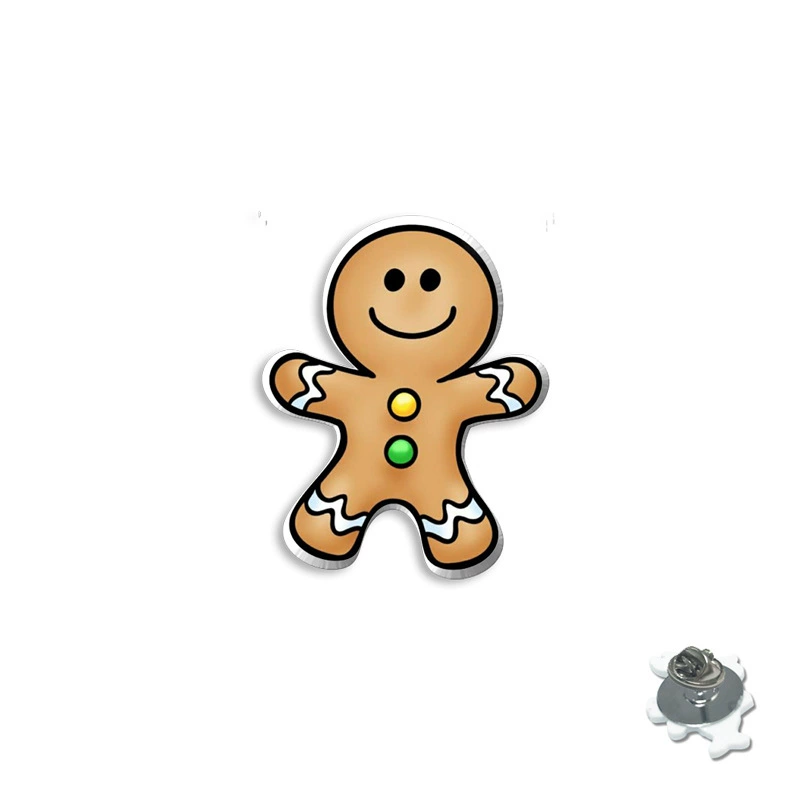 Граница торговли? Нет, нужно избегать слов like wholesale, cross-border or marketplaces. The input: "(Cross-border trading), cartoon Christmas brooch, creative acrylic badge" Translating keeping meaning: We should remove cross-border term? The instruction: output must be Russian translation; Avoid words like