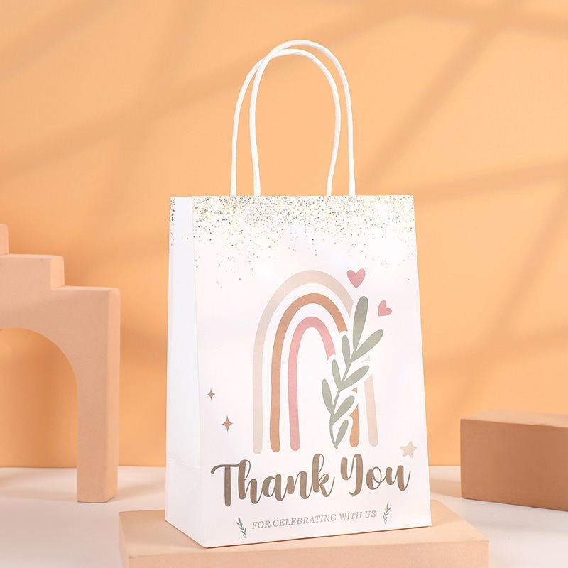 Bolsas de regalo de cumpleaños, bolsas de cartón cartón, bolsas de embalaje para llevar, bolsas de embalaje de regalo de fiesta para niños, bolsas de mano