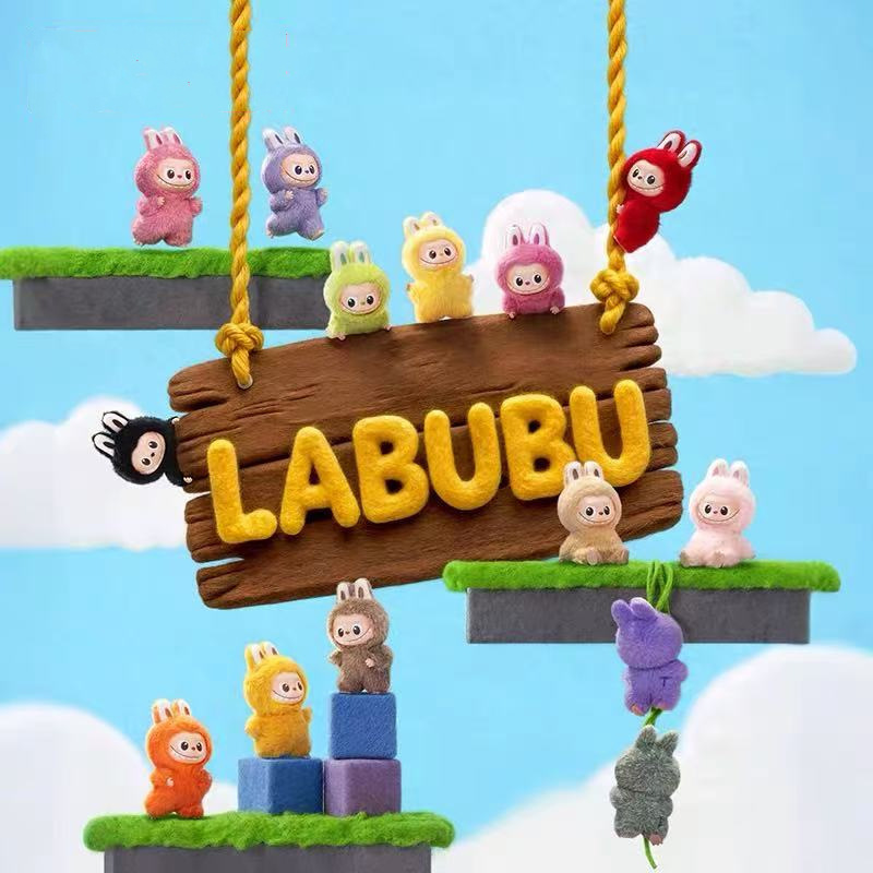 东莞高品质labubu4.0心底密码系列mini拉布布搪胶手机挂件盲盒|undefined