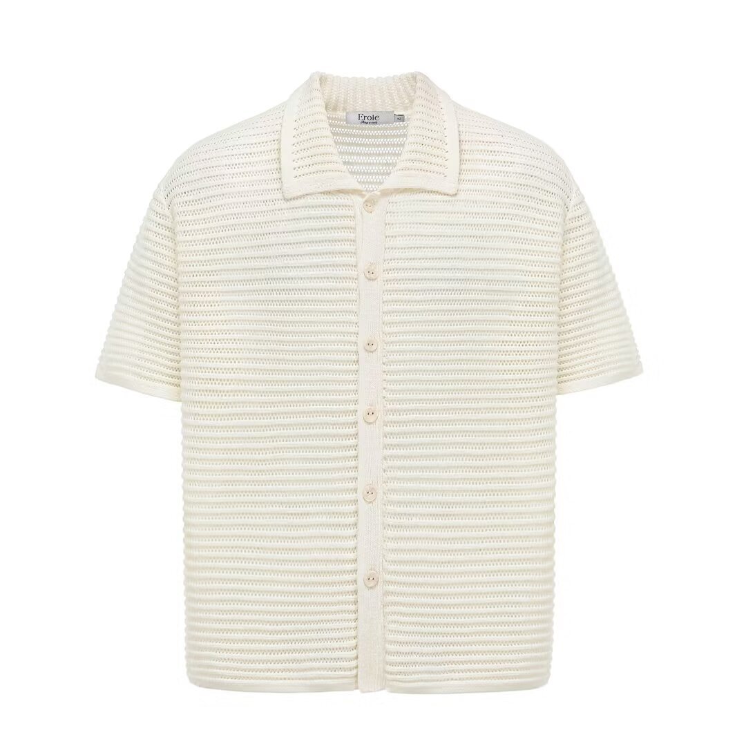 Camisas de mangas cortas de punto delgadas con hueco, chaqueta de verano, suéter, cardigan, moda