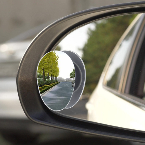 Car reversing rear view auxiliary blind spot mirror HD edged glass 360 degree elliptical frameless car small round mirror
