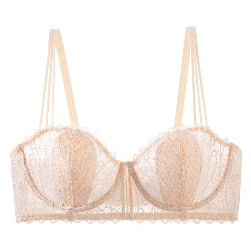 Ropa interior pecho grande pequeño Delgado anti-caída push-up sujetador encaje Orejas de conejo ropa interior chica sujetador francés al por mayor