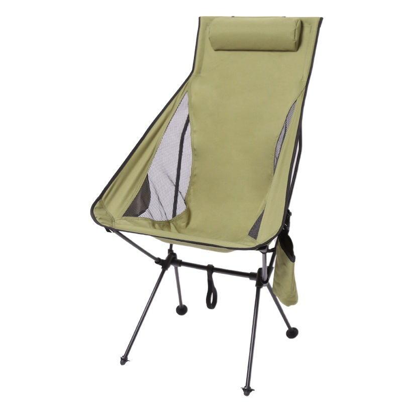 Silla plegable de aleación de aluminio ultraligera al aire libre Silla de espacio aumentada portátil silla trasera pesca ocio Silla de Luna transpirable