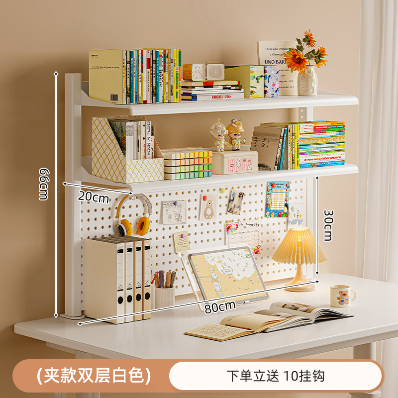 Estante de escritorio estante de escritorio estante de hierro forjado multicapa estante de exhibición para estudiantes