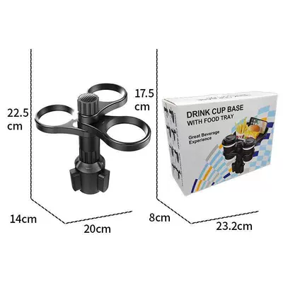 Car-Mounted Water Cup Holder, Integrated Multi-Functional Interior Rear Seat Cup Mat, Car Modification Special Cup Holder, Round Beverage Coffee Holder (Car cup holder/beverage holder) - water-cup-holder-black
