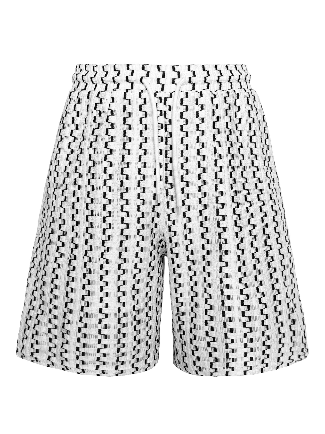 Ensemble deux pièces pour homme chemise rayée et short décontracté_voghion.com