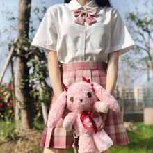 夏季JK衬衫女生奶白色纯色基础款日系正统日本校服短袖圆领方领