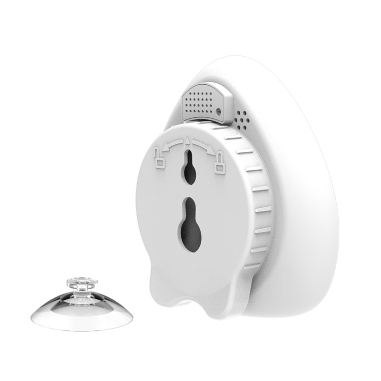 跨境静音防水浴室电子挂钟防雾吸盘倒计时温湿度感应数字闹钟