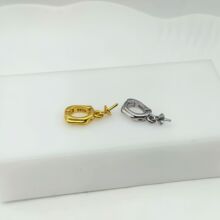 s925纯银扣头珍珠吊坠扣头瓜子扣万能扣手作diy饰品配件批发