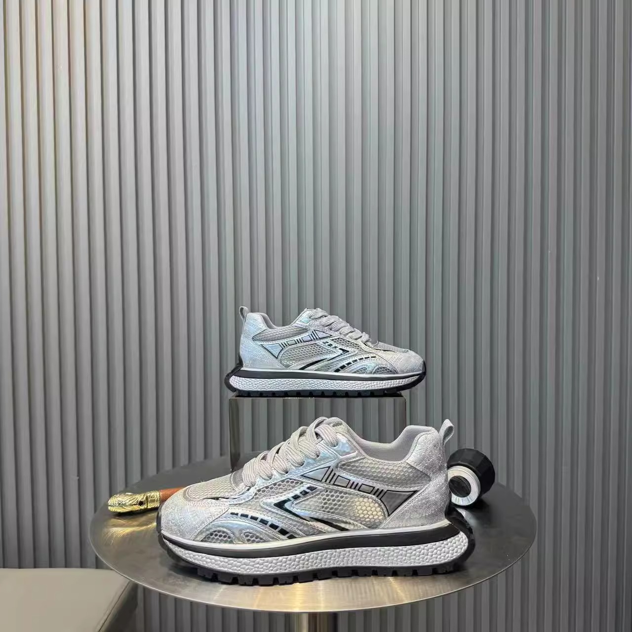 Light Luxury Casual Shoes For Men Spring And Summer Mesh Sneakers_voghion.com