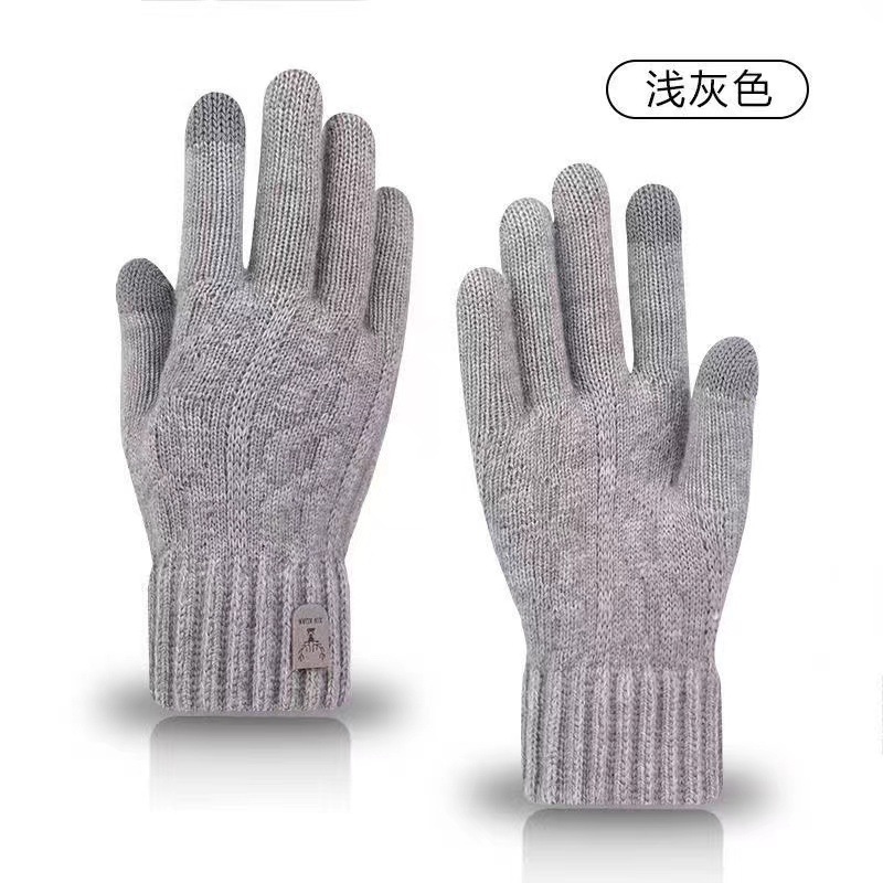 冬の肌に優しい手袋は男女防寒とベルベットが厚く、冬の保温はタッチパネル手袋のニット毛糸手袋に乗ることができる|undefined