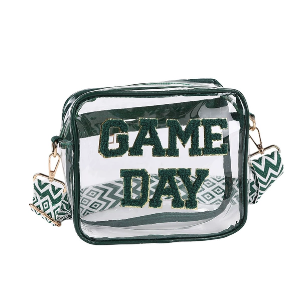 Green one-shoulder bag PVC
