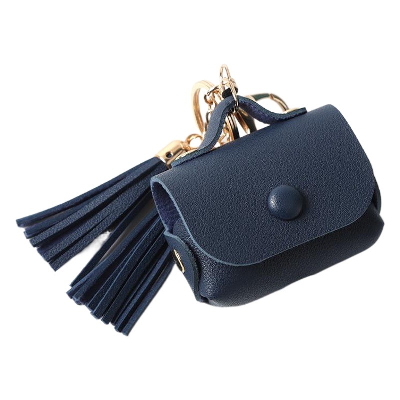 Bolso de cuero de la borla de las ventas directas de la fábrica para el caso del auricular de los airpods de Apple