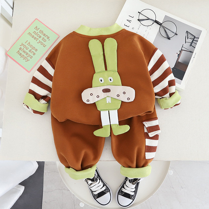 Jongens Herfstkleding Sport Tweedelige Set voor 1-jarige Baby's Lente en_voghion.com