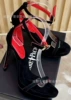 3 thin straps with suede gold buckle.Customization is non-returnable