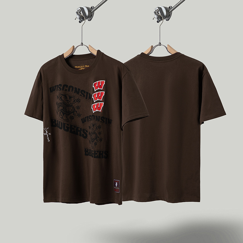 Travis de manga corta M mark Scott pequeño pato amarillo cactus relámpago rap tour TS pareja conjunta camiseta de hip-hop