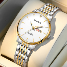 金诗顿名表高档商务男士手表不锈钢双历夜光防水全自动机械表批发