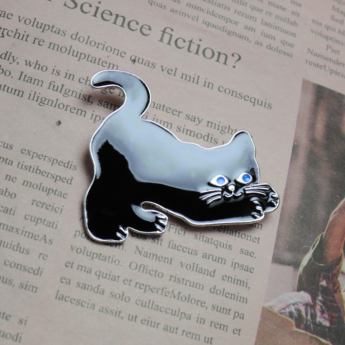 Japan Kyoto SOU Element Animal Flower Enamel Drop Glaze Brooch Corsage Accessories Small Gift Collection