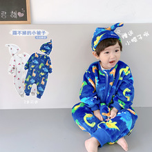 2025新生婴儿衣服春秋季可爱宝宝保暖可爱连体衣秋冬装家居套睡衣