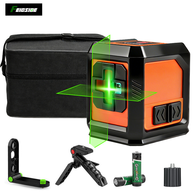Transfronterizo de dos líneas nivel verde mini láser lanzador de línea de alta precisión luz intensa línea delgada máquina de línea automática