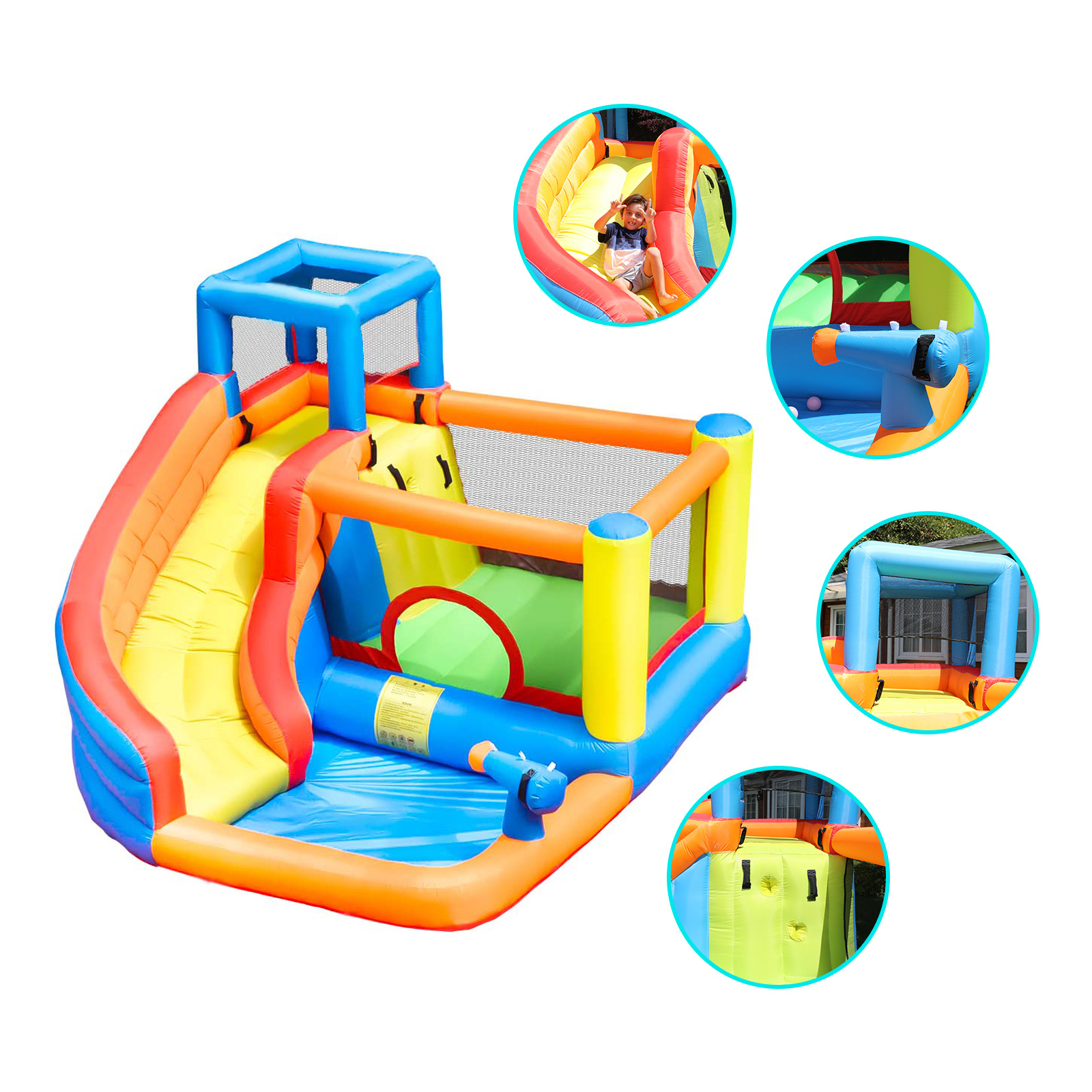 Agua inflable para el hogar Castillo Diapositiva de la casa pequeña para niños Trampolín inflable para el hogar Diapositiva de rociado de agua para niños