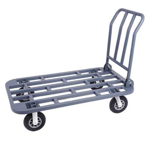 Cart for pulling goods, truck for folding small hand-pushed cart, handcart for moving, four-wheeled construction express flat-bed heavy-duty king cart