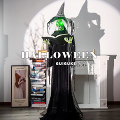 国境を越えた新型ハロウィーン魔女が立ってお化け屋敷の密室を飾る屋外電動誘導雰囲気感装飾道具