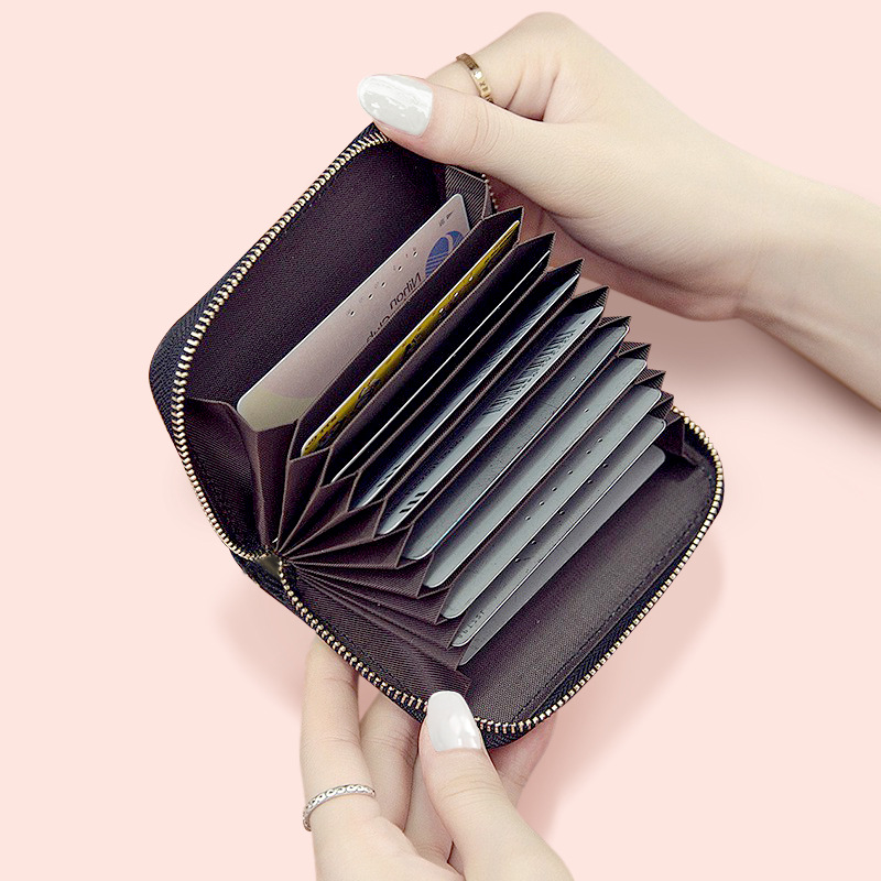 Nueva bolsa de tarjetas transfronterizas anti-magnetismo de mujer de gran capacidad multi-tarjeta de moda cartera de tarjetas de crédito multifuncional para hombres