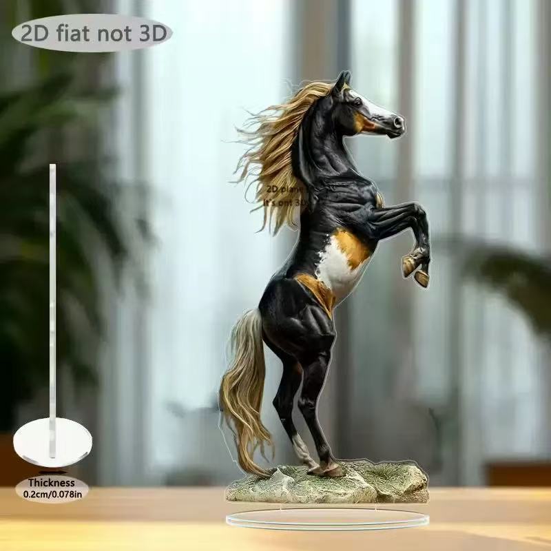 Colgante transfronterizo nuevo año del caballo 2026 acrílico 2D decoración de escritorio para el hogar decoración de la sala de estar decoración de vacaciones del dormitorio
