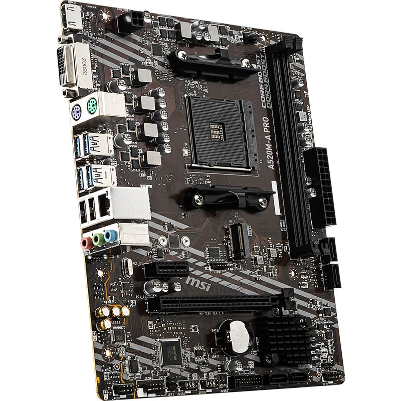 Совместимая AMD MSI A520M-A Pro материнская плата сокет AM4 поддерживает CPU 5000 серии