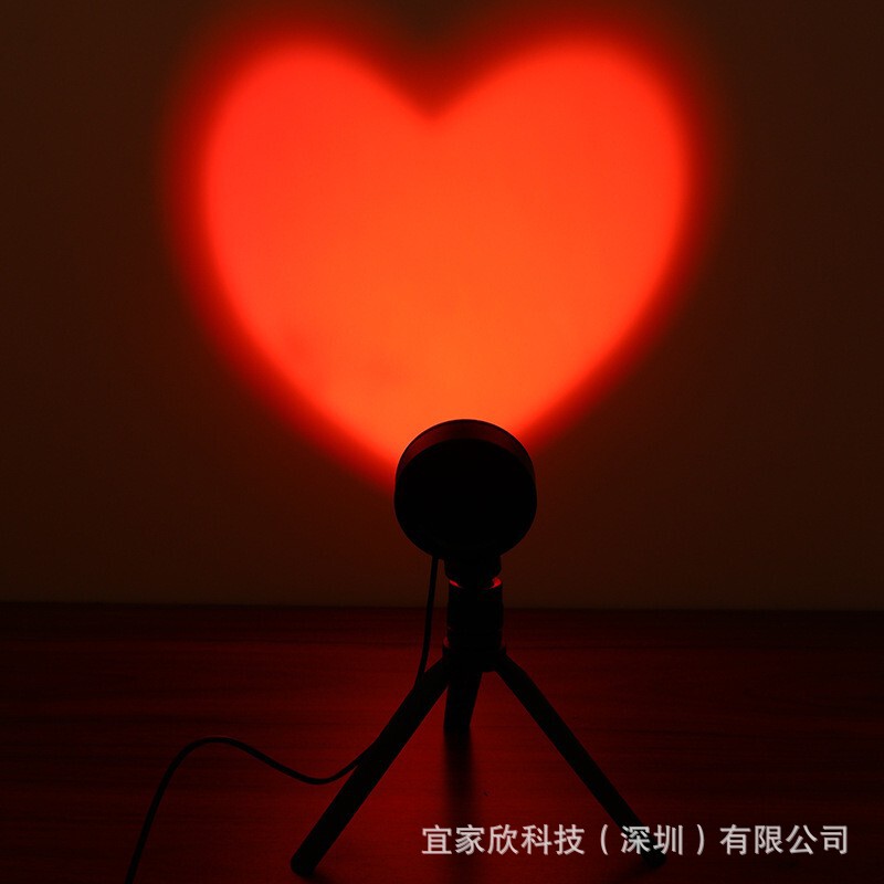 Sunset Lamp Love Heart Projector Night Light Sunset Projection Led Table Lamp Bedroom Atmosphere Rainbow Light Decorative Lamp Sunset Lamp Love Heart Projector Night Light Sunset Projection Led Table Lamp Bedroom Atmosphere Rainbow Light Decorative Lamp