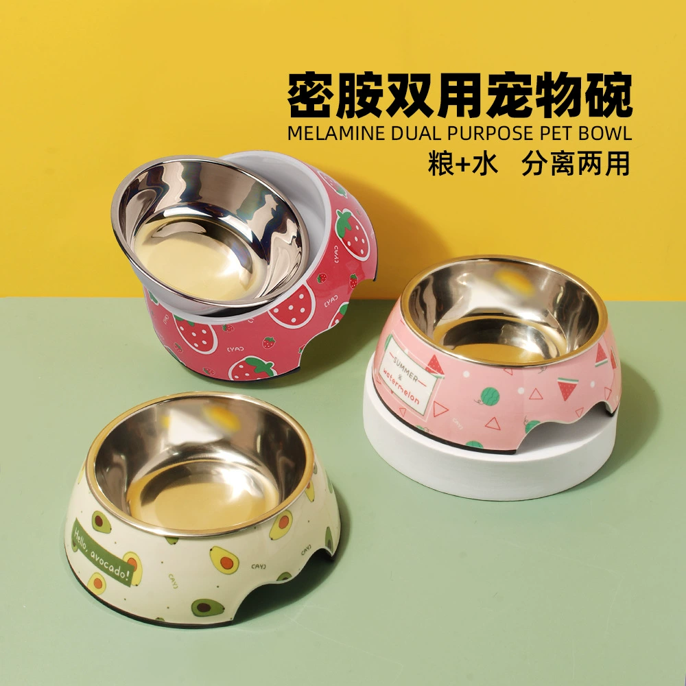 Оптовая продажа меламиновых мисок для собак формата А5, мисок для корма, мисок для воды, принадлежностей для кошек, нержавеющих мисок для кошек с защитой от проливания