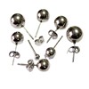 Round beads, earrings, organic accessory stainless steel suitable for men and women, 3-8mm, simple and elegant design