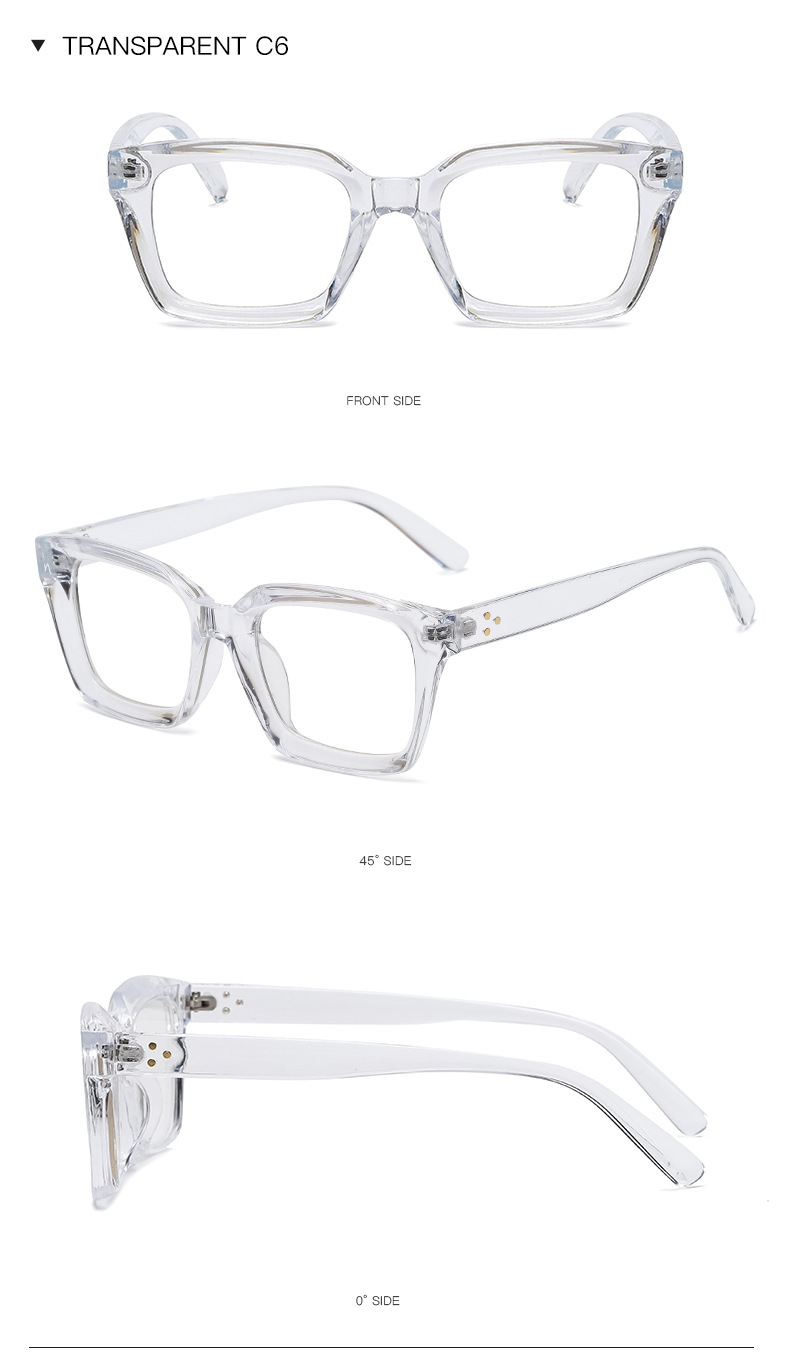 Simple Style Solid Color Pc Square Patchwork Full Frame Optical Glasses display picture 16