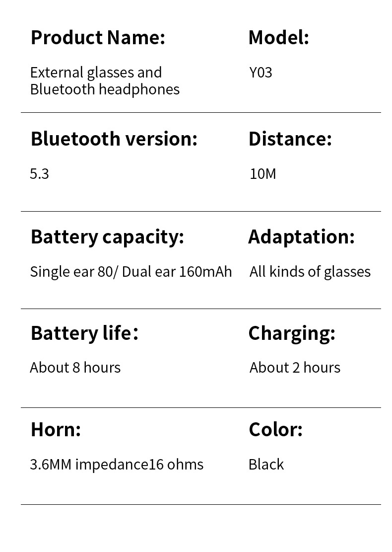 Bluetooth Smart Glasses Adapter With Touch Control And Long Battery_voghion.com