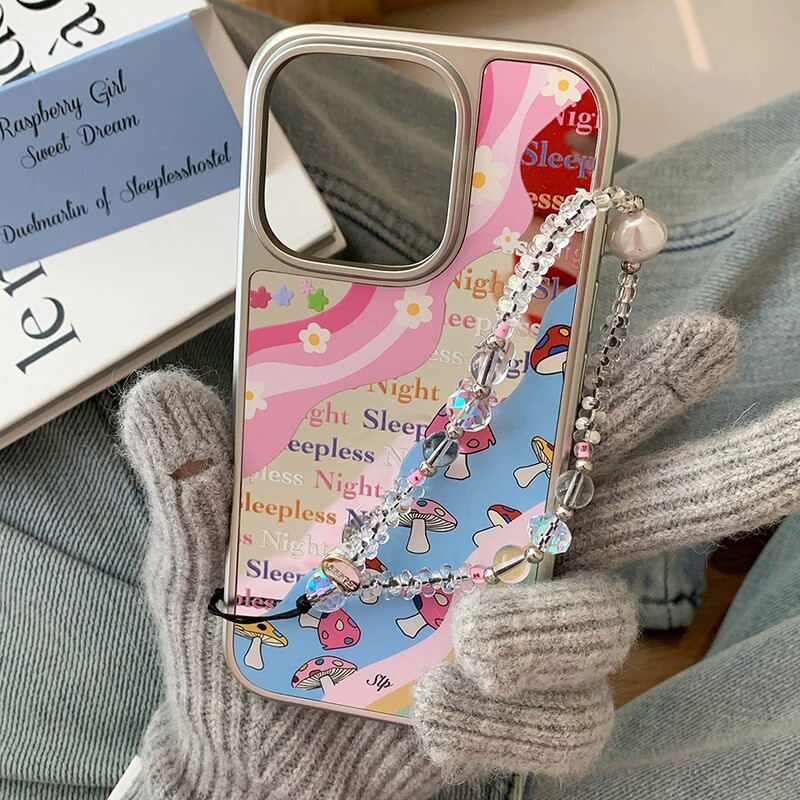 Give You a Mushroom Garden! Korean Ins-Style Mirror Letters Suitable for Apple 17 Pro Max Phone Case Give You a Mushroom Garden! Korean Ins-Style Mirror Letters Suitable for Apple 17 Pro Max Phone Case