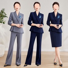 职业西装套装女秋冬新款珠宝店美容院酒店前台案场客服工作服