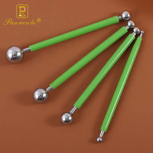 4 8-head solid spherical pill stick carving set steel ball pen ultra-light clay soft clay fondant flower modeling tool