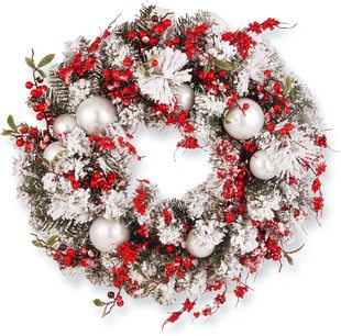 Christmas wreath Christmas ornaments Christmas decoration flocking snowflake pendant Christmas ornaments Christmas suit home decoration