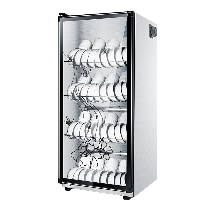 Nuevo gabinete de desinfección de palillos y palillos, mesa de negocios doméstica vertical de doble puerta de acero inoxidable, gabinete de desinfección de escritorio de cocina de pequeño hotel image 4